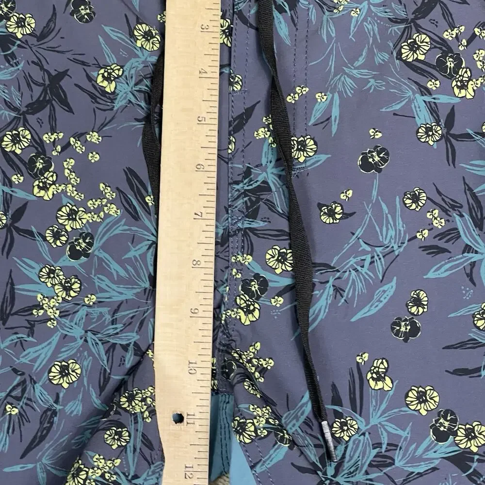 Roark Short Mens 28 Blue Floral The Boatman Drawstring Linerless‎ Boardshort 9